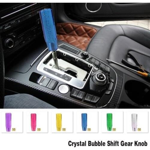 15CM Crystal Bubble Shift Gear Knob Acrylic Plastic Manual Shifter Car Gear Extender Adjustable Shifter Lever Shift Knob