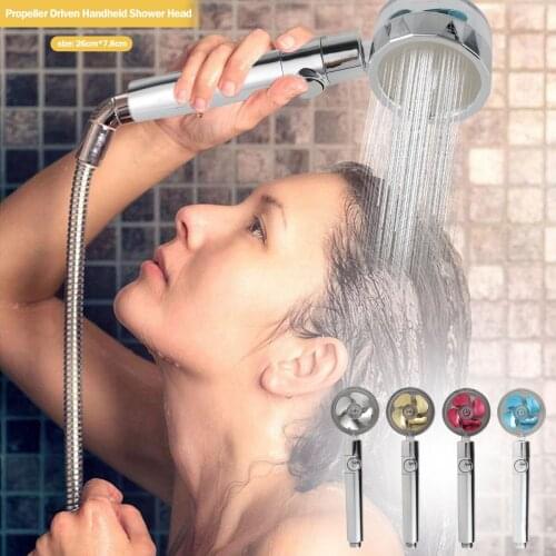 High Pressure Water Saving Spray Shower Head 360 Rotated Rainfall Shower Head Fan Bath Hand-held Pressurized Massage Shower Head
