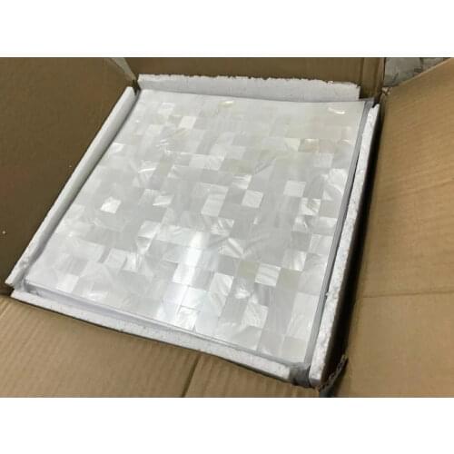 Self-adhesive 3D Art Seamless white shell mosaic tiles Mother of Pearl Wall Brick for Kitchen Backsplashes, Bathroom Walls