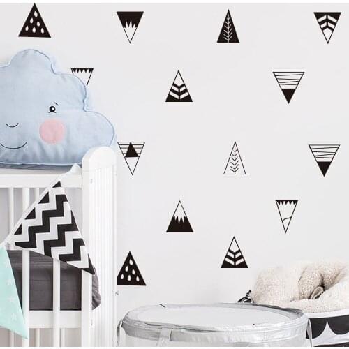 Nordic ins wall sticker PVC Kindergarten environment layout Home party decoration DIY Black and white Background wall sticker