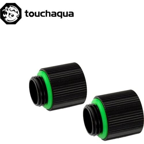 2PCS Bitspower Touchaqua G1/4" 15mm Extender Fittings,Water Cooling kit build fittings Black ,Silver,TA-F60-GB/S