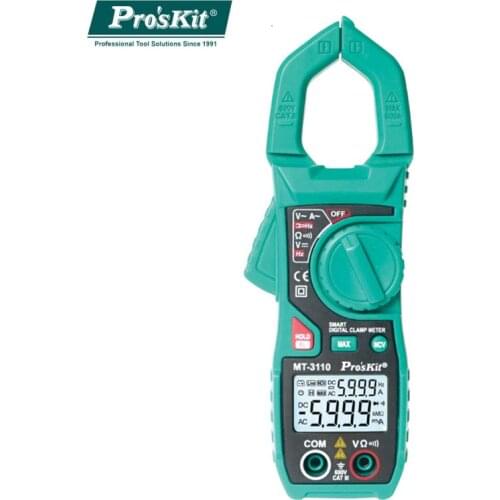 Proskit MT-3110 Smart Clamp Meter Dual Screen Digital Display Multimeter Auto Selection of ACA,ACV,DCV,Resistance and Frequency