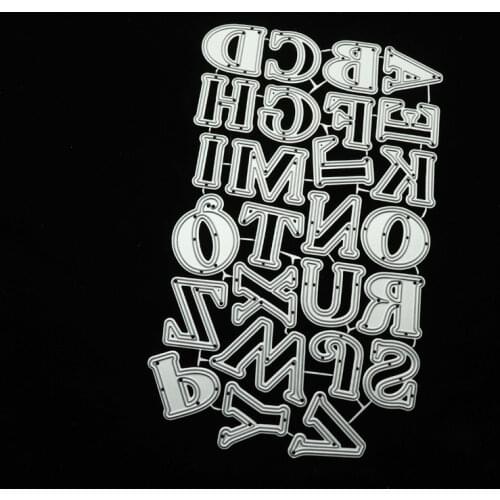 Uppercase Letter Clear Stamps and Metal Cutting Dies DIY Scrapbooking Paper Photo Album Crafts Seal Punch Stencils