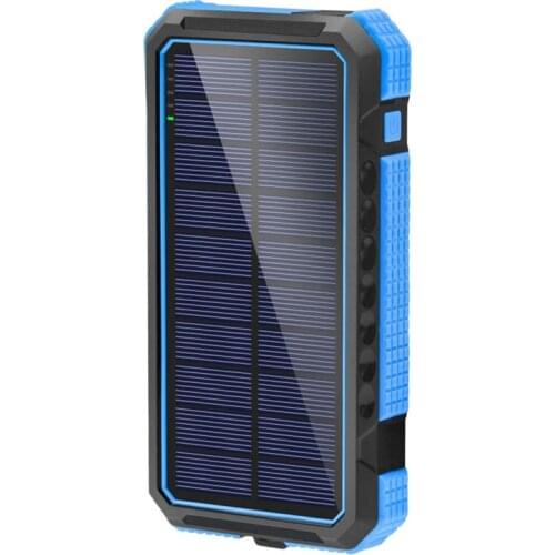 Solar Power Bank 80,000mAh Solar Charger Dual USB and Tpyc-c Port External Charger Power Bank for Android lphone