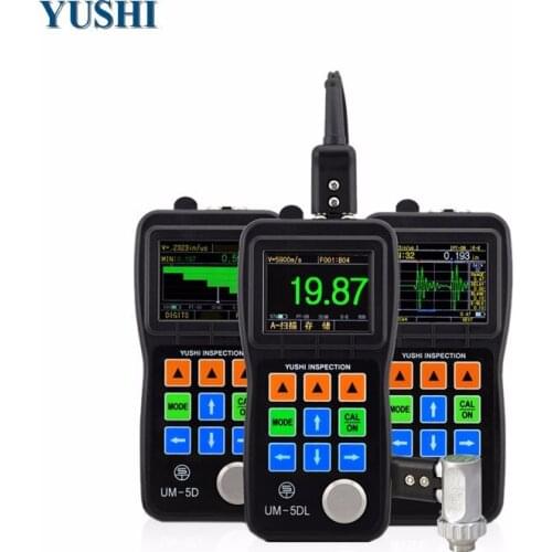 0.01mm resolution 0.5-508mm Realtime A/B Scan metal ultrasonic digital thickness gauge