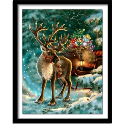 Diamond Painting Animal Diamond Embroidery Full Square Rhinestone Cross-stitch Kits Wall Decor Christmas Gift