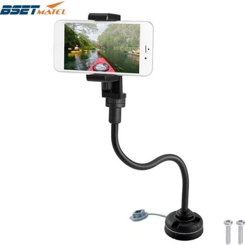 Kayak Canoe Phone Mount Base Cellphone Holders with Flexible Long Arm Dinghy Marine Boat Photograph Camera Bracket Accessories