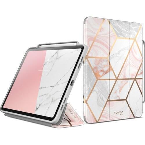 For iPad Pro 12.9 Case (2021/2020/2018) i-Blason Cosmo Full-Body Trifold Stand Protective Case Smart Cover with Auto Sleep/Wake