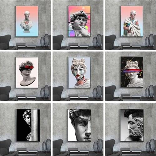 David Sculpture Renaissance Art Abstract Canvas Art Poster and Print Abstract Canvas Painting on The Wall for Home Decor Picture