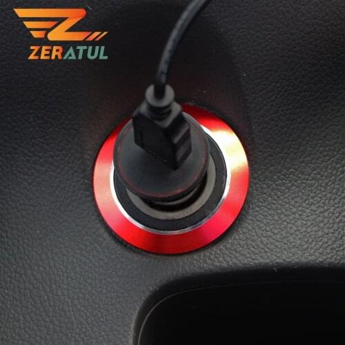 For Chevrolet Chevy Cruze Sedan Hatchback Malibu 2009 - 2015 Car Cigarette Lighter Decoration Circle Trim Sticker Accessories
