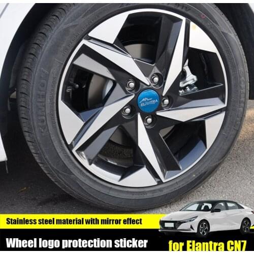 For Hyundai Elantra Avante CN7 2021 Roller Car Logo Protective Cover Stainless Steel Exterior Personalized Upgrade