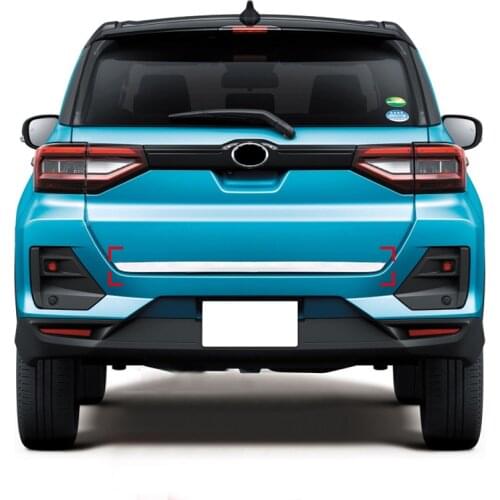 For Toyota Raize Daihatsu Rocky A200 2019 2020 Stainless Rear Tailgate Lid Bottom Strip Cover Trim Car Styling