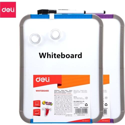Deli Whiteboard School Whiteboard marker board message and memo board writing board for Kids Children drawing writing