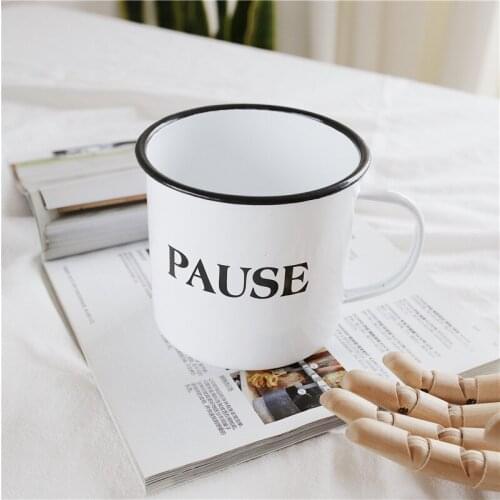 Enamel British Retro Nostalgic Enamel Cup Mark Household Tea Cup Coffee Cup Milk Cup