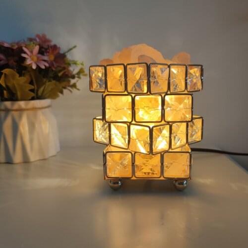 Himalayan Crystal Salt Lamp Night Lamp Bedside Bedroom Table Light Fixtures Indoor Room Decoration Lights Night for Home Decor