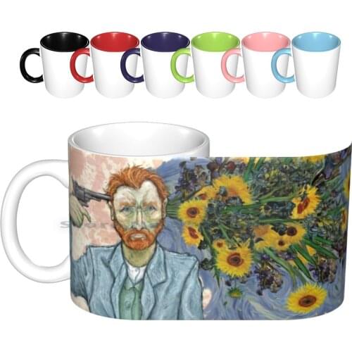 Vinnie Van Ceramic Mugs Coffee Cups Milk Tea Mug Vincent Van Gogh Vincent Van Gogh Post Depression Suicide Sunflowers Violets