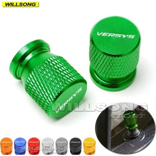 Wheel Tire Tyre Valve Air Port Stem Cover Cap Airtight Plug For KAWASAKI VERSYS 650/1000/X300 Motorcycle Accessories CNC LOGO