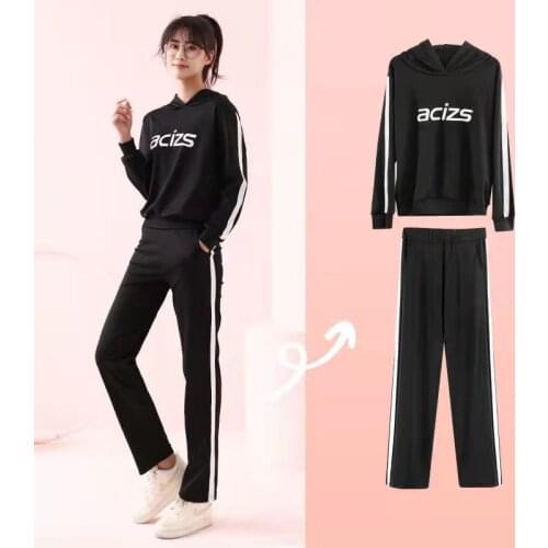 Spring Autumn Two-piece Casual Fashion Sweater Suit Women Running Sportswear Large Size Sets Workout Jogging Suits For Women