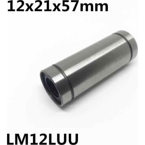 2pcs LM12LUU long type 12x21x57mm 12mm linear ball bearing Linear Guides Linear Optical axis bearings
