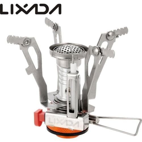 Lixada Camping Super Lightweight Mini Pocket Outdoor Cooking Burner Folding Camping Gas Stove 3000W