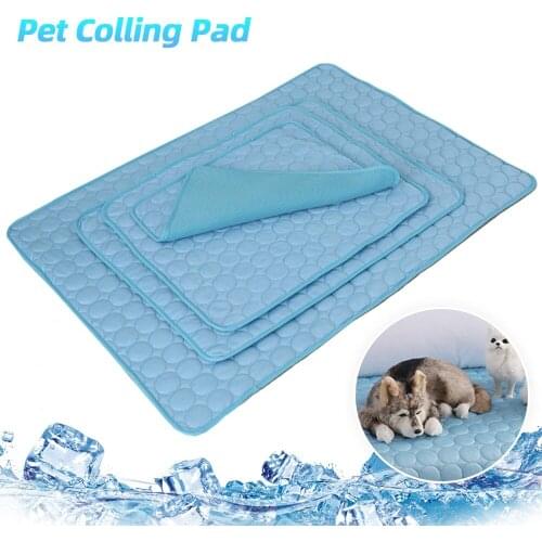 Dog Mat Cooling Summer Pad Mat For Dogs Cat Blanket Sofa Breathable Pet Dog Bed Summer Washable For Dogs Cat Bed Pet Accessories