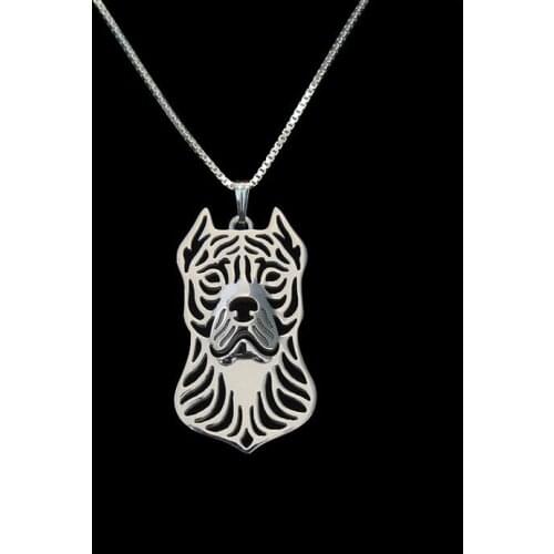 Wholesale Boho Chic Perro de presa canario( Cropped ears) Necklace Female and Male Gift Jewelry Necklace--12pcs/Lot