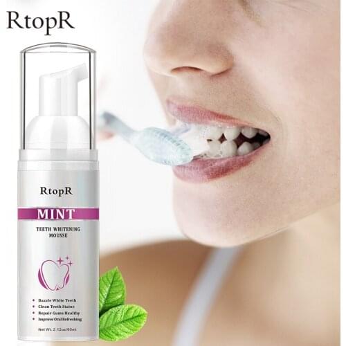RtopR Teeth Whitening Remove Smoke Stains Coffee Stains Fresh Breath Bad Breath Clean Teeth Stains Dazzle White Teeth 60ml