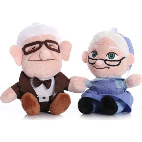 Disney Movie 15-20cm UP Carl Plush Toys Doll Carl Fredricksen & Wife Ally Plush Stuffed Toys Soft Toy Gifts for Children Kids