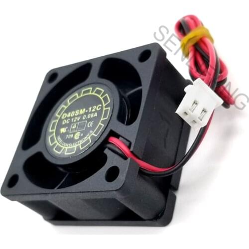 Genuine New For GP D40SM-12C DC 12V 0.08A 40x40x20mm 2-wire Server Cooler Fan