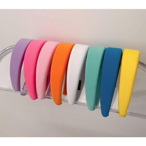 Fashion Wide Sponge Cloth Headband Thick Press Solid Hairband for Women Girls Headwear Accessories