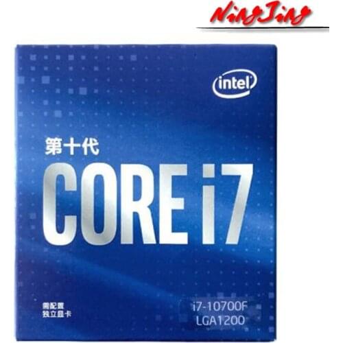 Intel Core i7-10700F i7 10700F 2.9 GHz Eight-Core 16-Thread CPU Processor L2=2M L3=16M 65W LGA 1200 Sealed new and with cooler