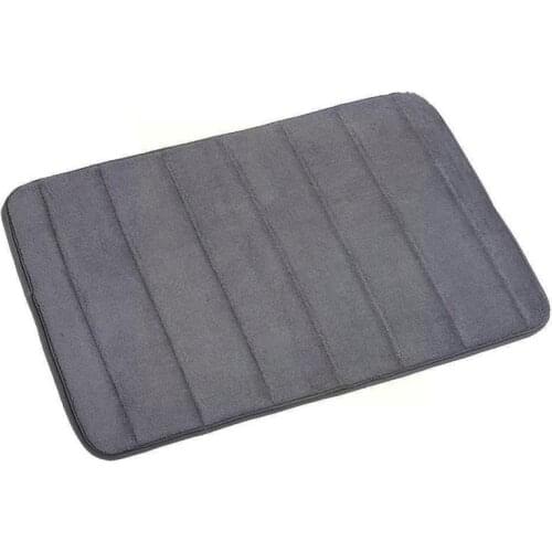 30*50cm Anti-Skid Rugs Memory Foam Absorbent Non-Slip Bathroom Slow Striped Vertical Coral Rebound Mat Carpet Fleece Kitche J9N7