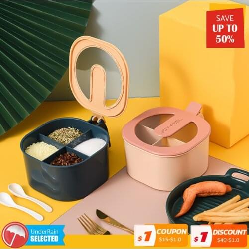 Transparent lid jar Salt and pepper spice with seasoning container spices storage box pumpkin spice boxs kitchen canister sets