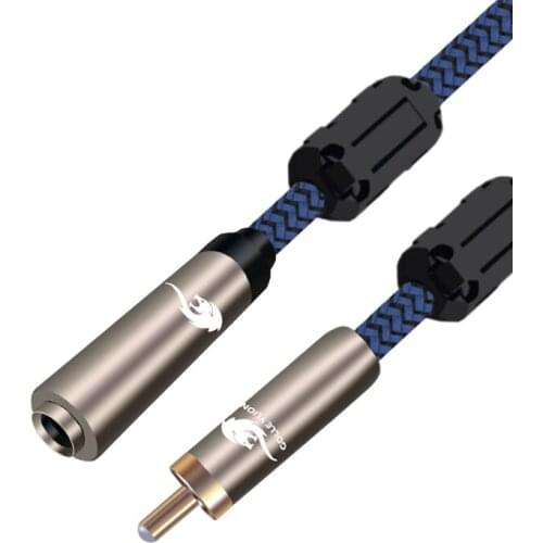 RCA Male to 1/4'' 6.35mm TS Male Audio Cable For Mixer Console AV Amplifier Home Theater Devices 1m 2m 3m 5m (6.5mm) TS