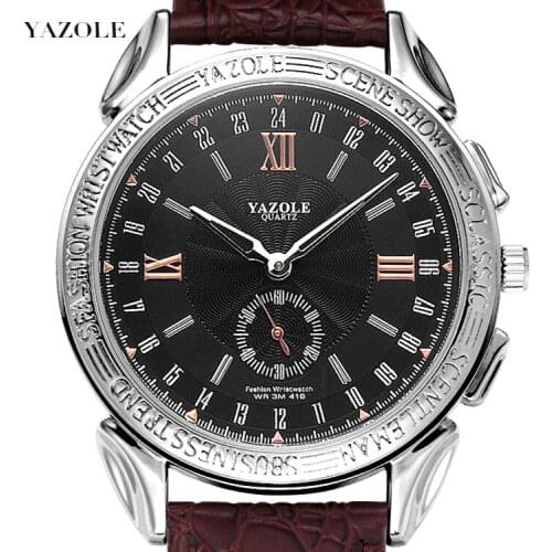Relogio Masculino 2020 New YAZOLE Sport Mens Watches Top Brand Casual Leather Waterproof Quartz Watch Male Clock Reloj Hombre