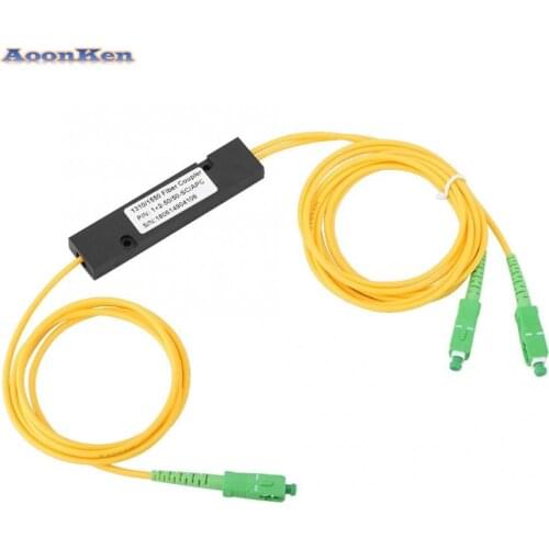 PLC Splitter SC APC 1X2 PLC Singlemode Fiber Optical Splitter SC/APC PCL Splitter Computer Cable Sleeve