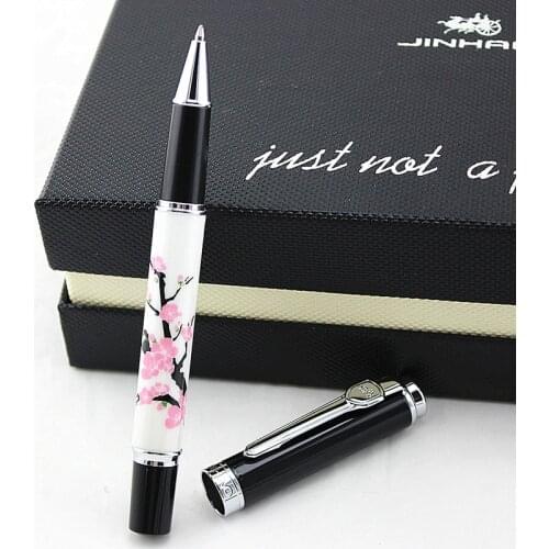 JINHAO 8802 Luxury Metal jinhao Brand ceramics roller ball pen Ball Point Business Canetas for Writing office school supply