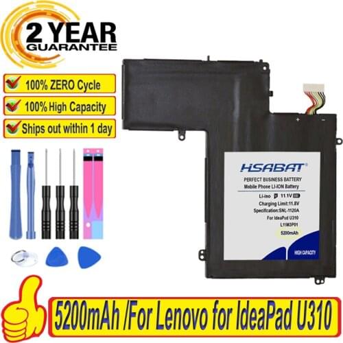 Top Brand 100% New 5200mAh 3ICP5/56/120 L11M3P01 laptop Battery for Lenovo IdeaPad U310 43752CU Ultrabook Batteries + free tools
