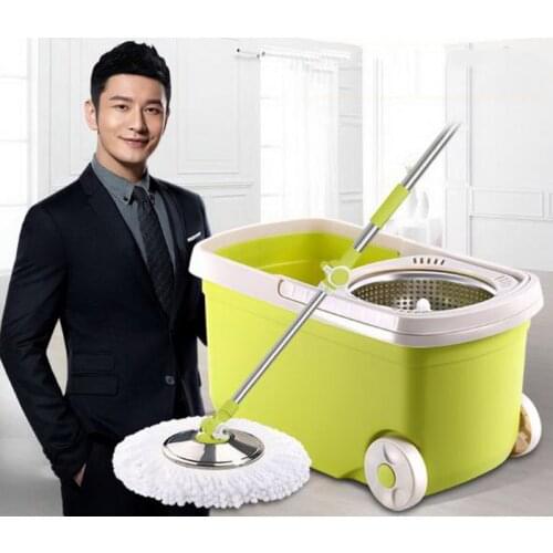 150208/Household Rotary mop/Automatically rotate the mop/High quality stainless steel mops/Comfortable foam grip