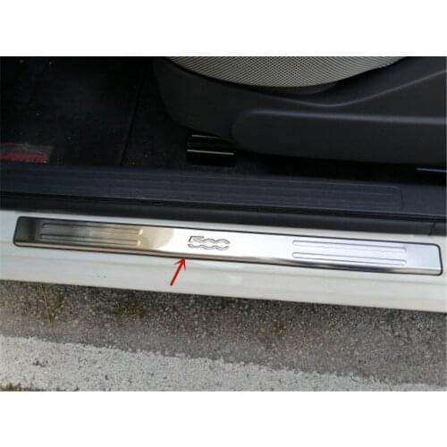 High-quality stainless steel car threshold guard anti-scratch protection car accessories For FIAT 500 2007-2015