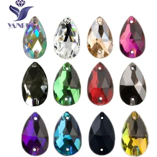 YANRUO 3230 Drop AAAAA Quality Sewing Crystal Flatback Rhinestones Sew On Stones Glass For Dresses Clothes Jewelry
