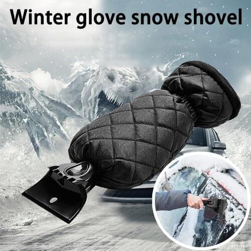 Snow Scraper Removal Glove Oxford Cloth Cleaning Snow Shovel Ice Scraper Tool for Auto Window Outdoor Car-stying Winter Gloves