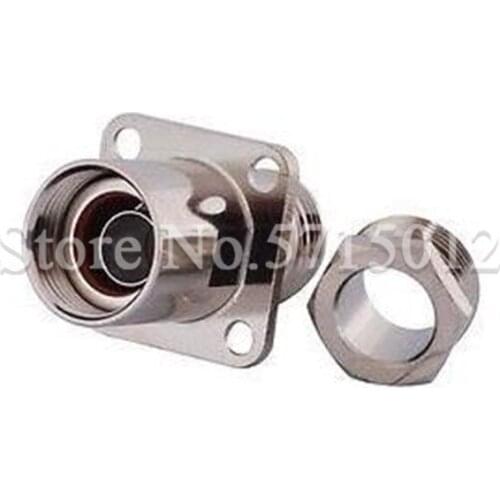 1Pcs N-KF-7 Female Plug RF Coaxial Connector with Flange Mounting Type Four-hole Fixed Adaptor For Connect RG213 LMR400 Cable