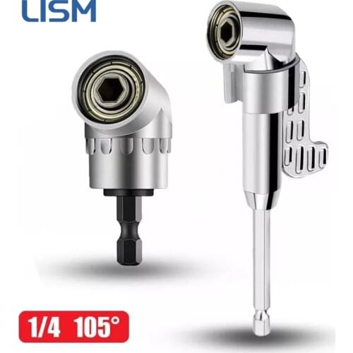 105 Degree Screwdriver 1/4 inch Extension Hex Drill Bit Adjustable Hex bit Angle Driver Screwdriver Socket Holder Adaptor Tools