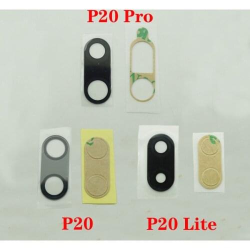 2 Pcs For Huawei P20 Lite P20 Pro Rear Back Camera Glass Lens Cover with Ahesive Sticker Replacement Part