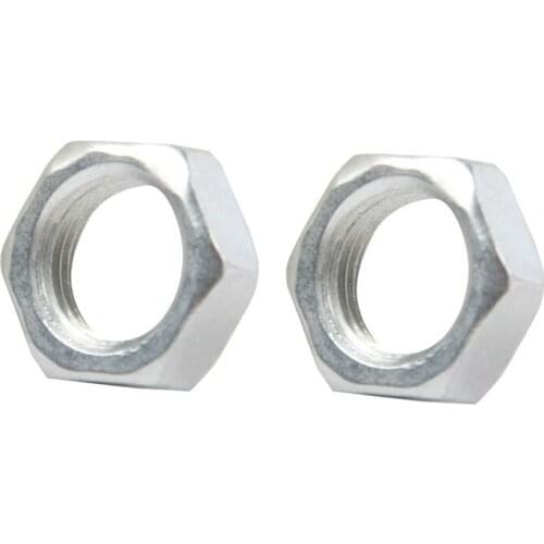 20Pcs M8 M10 M14 M16 White Zinc Plated Hex Nuts Fine Tooth Thin Lighting Immature Tooth Nut Lamps DIY