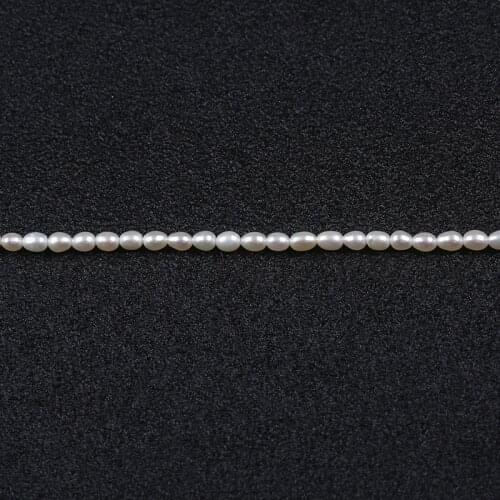 3.5-4mm Factory Hot Sale White Rice Pearl Beads For Jewelry Making