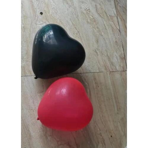 3pcs Popular Single layer one Layer 10 inch Heart-shaped Red And Black Thick Balloon