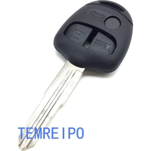 Replacement Car Key Shell for Mitsubishi 3 buttons remote key blank with MIT8 blade left side