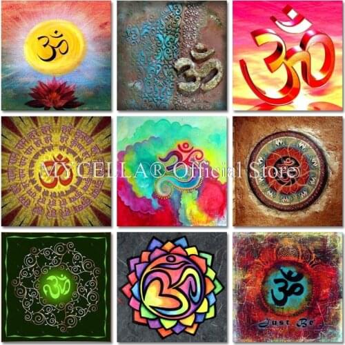 5D Diy Diamond Mosaic Mantra Meditation Handmade Cross Stitch Flolwers Stickers Diamond Painting Embroidery Home Decor Gifts